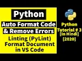 Python Code Formatting in Visual Studio Code Code Formatting Extensions in VSCode