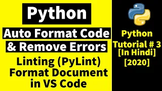Python Code Formatting in Visual Studio Code Code Formatting Extensions in VSCode