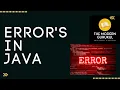 ERRORS IN JAVA ICSE BOARDS