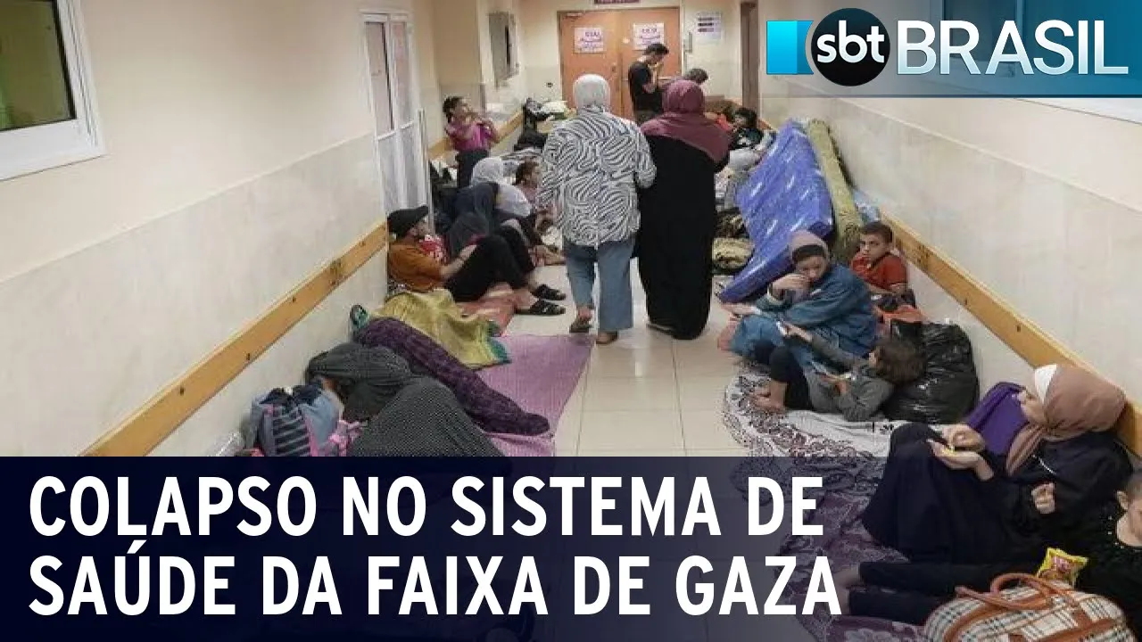 Hospitais são alvos de bombardeio na Faixa de Gaza| SBT Brasil (13/11/23)