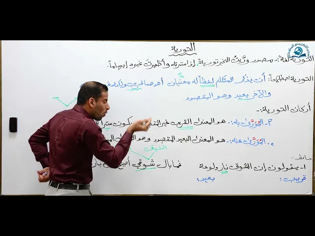 مادة اللغة العربية للصف الخامس الاعدادي : التورية