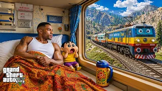 Franklin and Shinchan Built A INDIAN TRAIN in GTA 5!