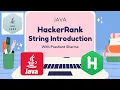 HackerRank Java Strings Introduction Certification Gold Badge