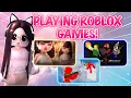 PLAYING GAMES ON ROBLOX LIVE