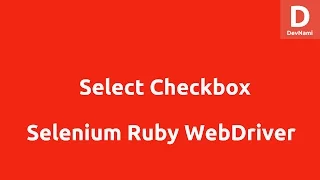 Selenium Ruby Select Checkbox