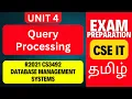 Query Processing in DBMS CS3492 Important Topic Anna University 2026