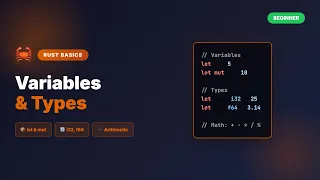 Rust Variables Data Types Tutorial Learn Rust Basics for Beginners 2026