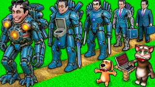 UPGRADE of G-MAN SKIBIDI TOILET TITAN BOSS vs CAMERA MAN TEAM and TV WOMAN in MINECRAFT animation