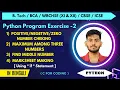 Exercise - 2 MAX Among Three Num Find Middle Number Marksheet Making using if-else in Python