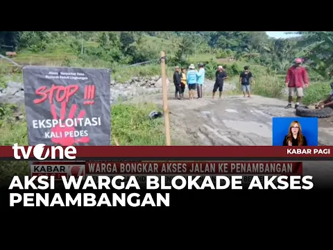 Warga Brebes Lakukan Aksi Bongkar Akses Jalan Tambang, Diduga Jadi Penyebab Bencana Tanah Bergerak