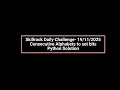 Skillrack Daily Challenge - 2025 Consecutive Alphabets to set bits Python Solution
