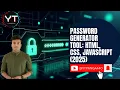 Password Generator Tool Using HTML CSS JavaScript Full Project Tutorial 2025
