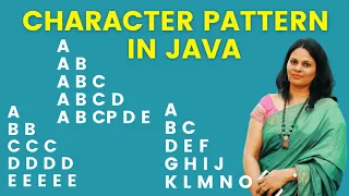 Character Pattern Program in Java Alphabet Pattern in Java