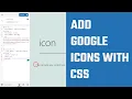 How to add Google Material Icons on a website CSS tutorial