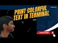 How to print colorful text in terminal by python