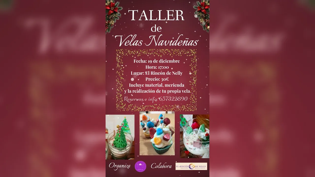 El 19 de diciembre se celebra el Taller de Velas Navideñas