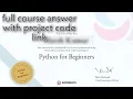 sololearn python for beginners full course answer with project codes github link in hindi