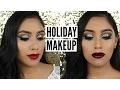 EASY Classic Glitter Holiday Makeup Tutorial 2 Lip Options