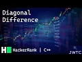 HackerRank C Solution - Diagonal Difference