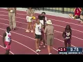 University of Arkansas Jordan Anthony running 9 75 seconds at the NCAA West Regionals Quarterfinals