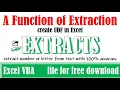 Excel function to extract number or text from string