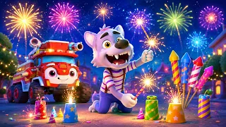 Beware of Fireworks! | Safety Rules for Kids | 🚒Cars Rescue Song | Kids Songs | BabyBus - Cars World