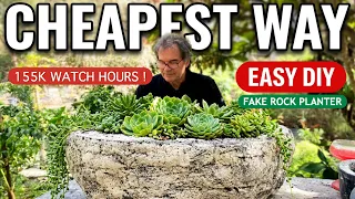 FAKE ROCKS (concrete planters )the absolute cheapest, fastest and most effective way to make them …