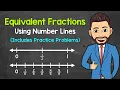 Equivalent Fractions Using Number Lines Practice Problems Included Math with Mr J