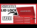How to Disable Lid Lock Drawers Locked when Top is Closed Harbor Freight US General 44 Chest