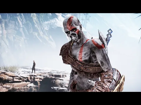 SKINNY ZOMBIE KRATOS VS Baldur Boss Fight - Undead Kratos Skin! (God of War PC Mod)