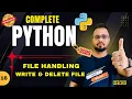 Python Tutorial in Hindi - File Handling Write Append Delete Files