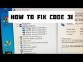 How To Fix Error Code 31