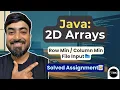 Java Program 2D Arrays Solved Assignment for Beginners College Students