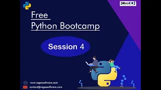 PYTHON TUTORIAL - SESSION 4 Live Training on Python From Basics to Advance BootCamp