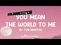 You Mean The World To Me - Toni Braxton (Lyrics) 🎵