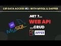 net core web api crud with mysql dapper