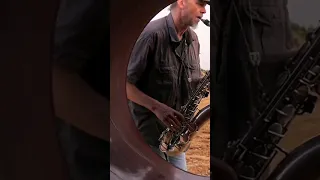 Using My Fist To Make The Pipeline Vibrate Before I Start Playing The Saxophone  Using My Fist To Make The Pipeline Vibrate Before I Start Playing The Saxophone