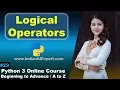 Logical Operators in Python Python 3 Online Course A to Z in Hindi