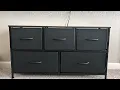 WLIVE 5 Drawer Fabric Dresser Setup