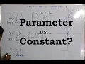 Parameter vs Constant vs Variable Family of curves B Sc Calculus