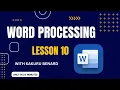 Word Processing Lesson 10 Advanced Features