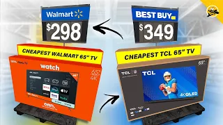 I Bought the CHEAPEST 65 TV from Walmart vs Best Buy