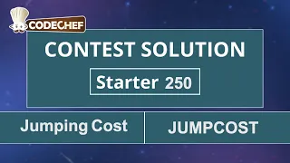 Jumping Cost JUMPCOST Starter 250 CodeChef Solution