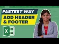 How to Insert Header and Footer in Excel Fastest Method