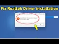 Fix Install Realtek Driver Failure Error Code 0001 Windows 10 11