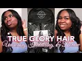 TRUE GLORY HAIR REVIEW UNBOXING BODY WAVE HAIR REVIEW NATURAL MIDDLE PART SEW IN MUST WATCH