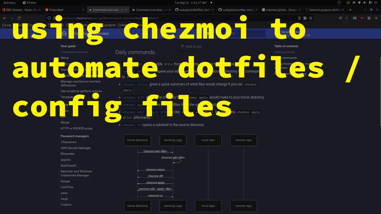 Using Chezmoi to Automate dotfiles / Config Files (+ my bashrc)