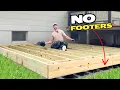 Easiest Deck That You Can Build by Yourself No Permits No Railing No Nonsense - One Weekend