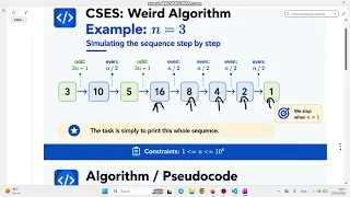CSES Weird Algorithm Solution in Python Beginner-Friendly Explanation