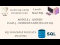 Learn SQL Queries ORDER BY LIMIT NULL Handling in SQL Level 1 Module 2 Class 3